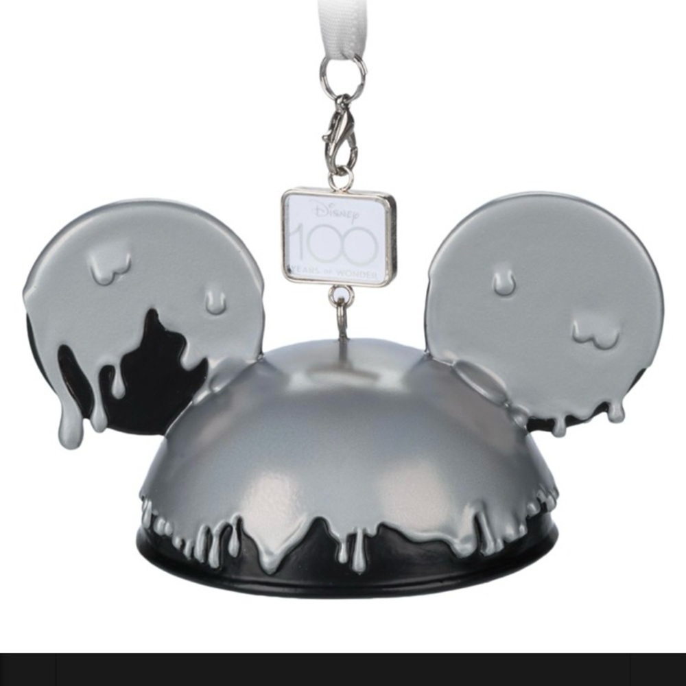 Disney Mickey Ears Hat Ornament -‎ Disney100 - Silver Melting Chocolate NEW